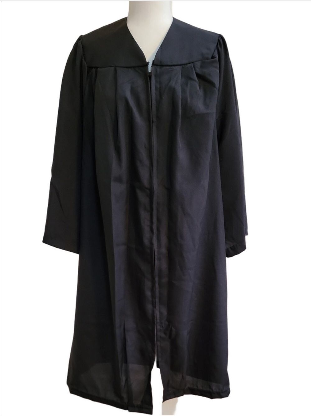 Oak Hall GreenWeaver Classic Black Graduation Gown Academic Robe EUC